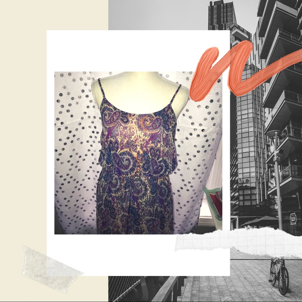 Purple Paisley Dress